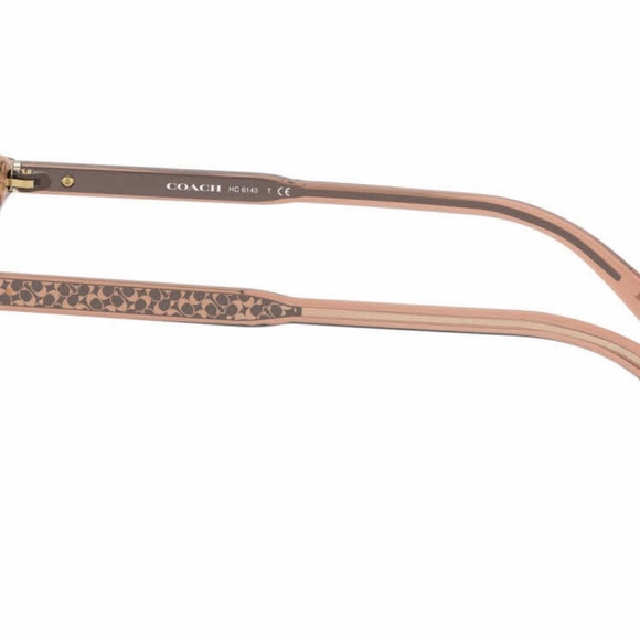 Coach Eyeglasses Frames HC 6143 5561 Transparent Champagne  52-15-140 Gold Logo - Picture 3 of 5